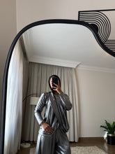 Dripping Blouses  Metallic Silver